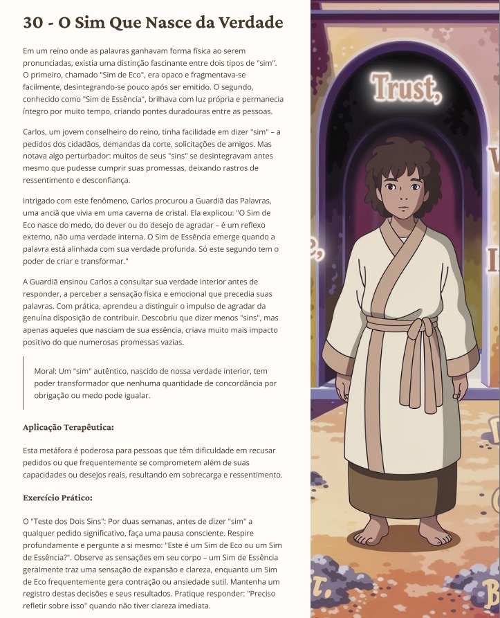 Página interna do volume Tristeza e Perdas