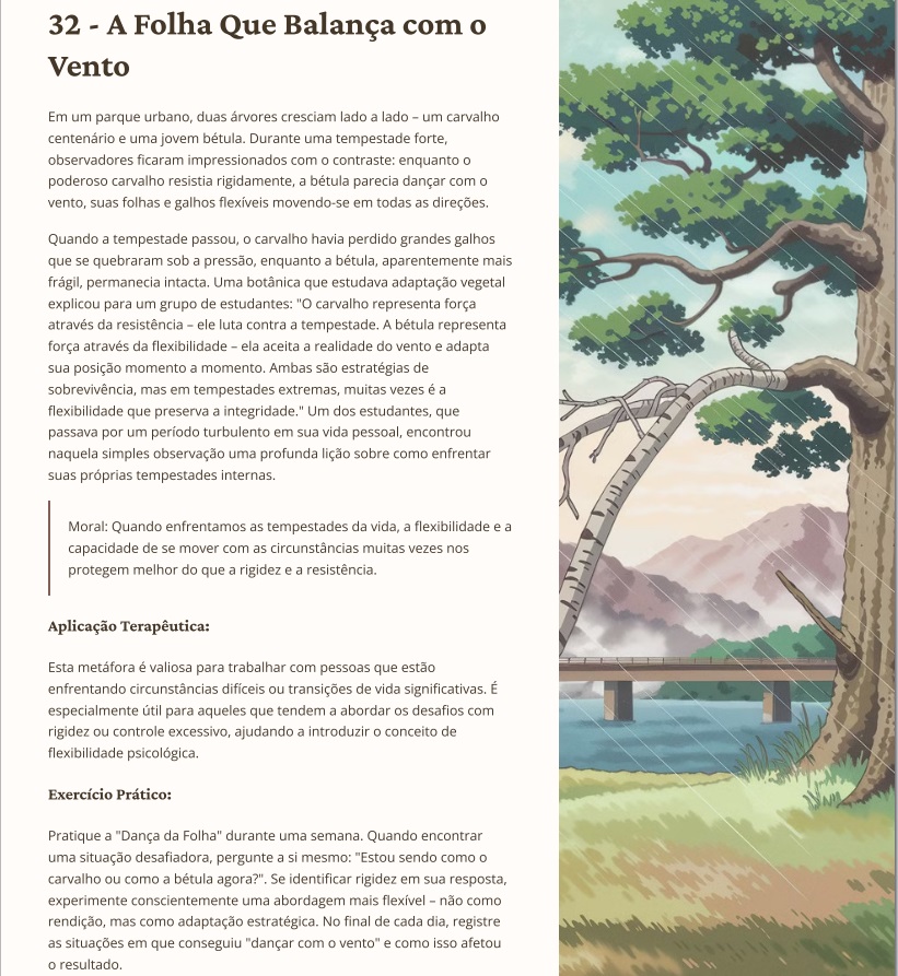 Página interna do volume Tristeza e Perdas