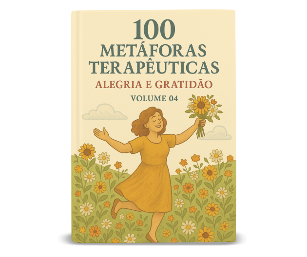 Capa do Volume 04 — 100 Metáforas Terapêuticas: Alegria e Gratidão