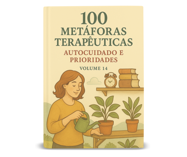 Capa do Volume 14 — 100 Metáforas Terapêuticas: Autocuidado e Prioridades